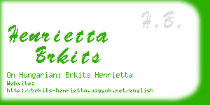 henrietta brkits business card